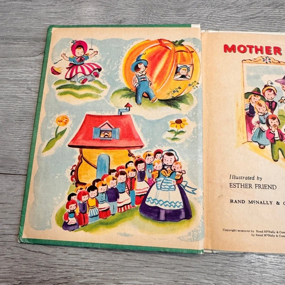 Vintage Mother Goose Rand McNally Tip Top Elf‎ Book 1955 Nursery Rhymes